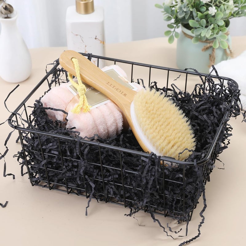 hasumcol 2.2LB - Crinkle Cut Shredded Paper for Gift Box Baskets, Paper Shred Filler Package Stuffing for Christmas Birthday Wedding Packing Materials (Dark Black) - Image 3